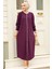Neva Style - Mor Tesettür Ferace 1772MOR 2