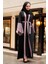 - Kolları Detaylı Açık Gül Kurusu Tesettür Abaya 55510AGK 1