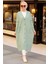 Neva Style - Düğmeli Mint Tesettür Triko Hırka 33650MINT 1