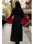 Neva Style - Kolları Detaylı Bordo Tesettür Abaya 55510BR 2