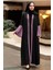 - Kolları Detaylı Koyu Gül Kurusu Tesettür Abaya 55510KGK 3