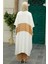 - Blok Desenli Camel Tesettür Kimono 8664C 4