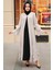 - Fırfır Detaylı Bej Tesettür Abaya 1535BEJ 1