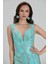 Abiye Elbise Dantel Detaylı Mint Abiye Elbise 7555MINT 3