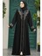 - Desenli Fermuarlı Tesettür Abaya 41565DSN2 1