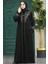 - Desenli Fermuarlı Tesettür Abaya 41565DSN2 2