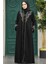 - Desenli Fermuarlı Tesettür Abaya 41565DSN2 3