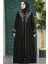 - Desenli Fermuarlı Tesettür Abaya 41565DSN2 5