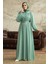 - Düğmeli Mint Tesettür Elbise 33284MINT 2