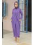 - Lila Tesettür Elbise 34281LILA 2
