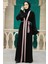 Kemerli Somon Tesettür Abaya 55440SMN 2