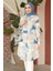 Desenli Indigo Mavisi Tesettür Tunik 11677IM 2