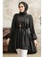 - Pileli Siyah Tesettür Tunik 41233S 2