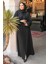 Boncuk Işlemeli Siyah Tesettür Abaya 29110S 3