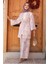 Desenli Lila Tesettür Ikili Kimono Takım 12122LILA 2