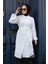 Kemerli Ekru Tesettür Tunik 21095E 2