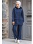 Kapşonlu Lacivert Tesettür Ikili Takım 20113L 2