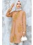 Desenli Camel Tesettür Tunik 11720C 1