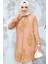 Desenli Camel Tesettür Tunik 11720C 2