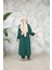Düğmeli Zümrüt Yeşili Tesettür Ikili Takım 10891ZY 4