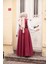 Jile Elbise Bordo Tesettür Ikili Takım 30284BR 3