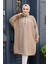 Düğmeli Camel Tesettür Tunik 663C 3