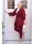 Ceketli Bordo Tesettür Ikili Takım 61851BR 2