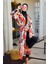 Remsa Tesettür Mayo Üzerine Tek Kaftan Kimono Pareo Turuncu RP027 Lotus 2