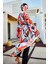 Remsa Tesettür Mayo Üzerine Tek Kaftan Kimono Pareo Turuncu RP027 Lotus 3