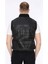 Hakiki Deri Siyah Işlemeli Lastikli Erkek Deri Yelek 5