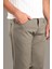 Erkek Haki Esnek Keten Pantolon 2