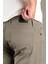 Erkek Haki Esnek Keten Pantolon 5