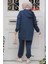 Kapşonlu Lacivert Tesettür Ikili Takım 20072L 4