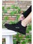 Siyah Sneaker 0012072 Unisex Düz Topuklu Tekstil Malzeme Ortopedik Tabanlı 11