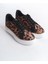 Mına Bağcıklı Ortopedik Taban Leopar Desenli Kadın Sneaker Spor Ayakkabı Tbt - Kahverengi 4