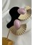 Altın Rengi Sedefli Mine Yelpaze Oval Taşlı Çivili Küpe (6cm*5cm) 4