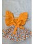 Kız Bebek Turuncu Portakal Slopet Bandana ve Keçeli Çorap 3'lü Set 5