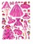Sticker Kabartmalı Stiker Çıkartma Etiket (LAA611)-14X18 Cm- Pembe Kız Prenses Giydirme 2