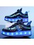 Unisex Skateboard Ayakkabı Şarj Edilebilir LED Işıklı Kapanabilir Tekerlek 2