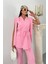 Kadın Alt Üst Ikili Takım Omuz Detaylı Kuşaklı Yelek Pantolon Takım 6