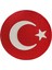 Yuvarlak Türk Bayrağı 3d, 2025 Yeni Tip, Cırtlı, Standart Ölçü, 1