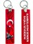 "kahrolayım Senden Başka Seversem" Türk Asker Bayrak Çift Taraflı Anahtarlık 3d, (12 cm x 3 Cm) 1