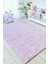 Stary Premium Puffy Peluş Pembe Kendinden Desenli Yıldızlı Kaymaz Taban Çocuk Halısı Oyun Halısı 1