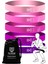 5’li Pilates Direnç Bandı Seti Taşıma Çantalı Lateks Egzersiz Squat Fitness Loop Bant - Pembe 2
