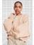Sportswear Essential Collection Fleece Oversized Crew Kadın Sweatshirt Bej 1