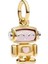 Poseidons Jewellery 925 Ayar Gold Renk Pembe Detay Kafası Dönen Robot Charm 3