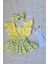 Kız Bebek Limon Desenli Slopet Bandana ve Keçeli Çorap 3'lü Set 4