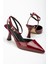 Kadın AYAKKABIST-004 Bordo Rugan Günlük 7 cm Topuklu Bayan Ayakkabı 5