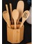 6 Parça Mutfak Gereçleri Seti – Çokgen Kaşıklık Standlı Spatula ve Servis Kaşıkları 2