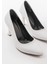 Kadın AYAKKABIST-001 Beyaz Rugan Günlük 9 cm Topuklu Bayan Stiletto Ayakkabı 3